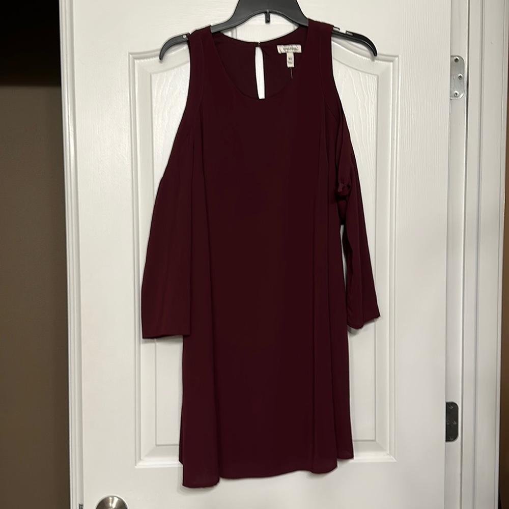Brand new with tags extra-large plum Bare Shoulder Dress